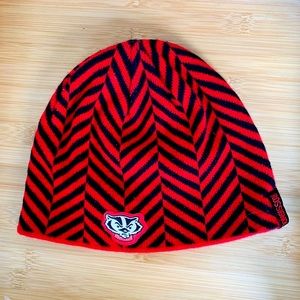 Rossignol UW Wisconsin Badger Logo Ski Beanie Hat One Size Unisex Red Black